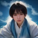 绳艺网资深编辑陈默的照片，年轻男性，手持一件精美编绳挂饰，在明亮的工作台前拍摄